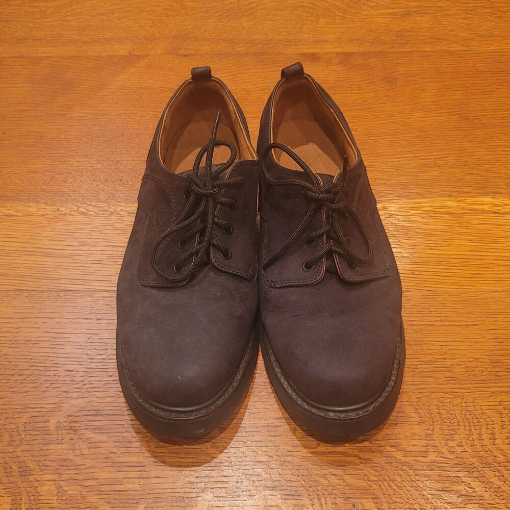 Timberland Shoes Mens 12 M Black Leather Oxfords Waterproof Lace Up